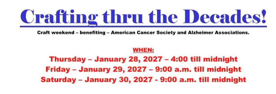 Flyer for Crafting for a Cure